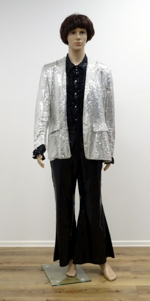 Jackett showlife (Pailettenjacke), silber.