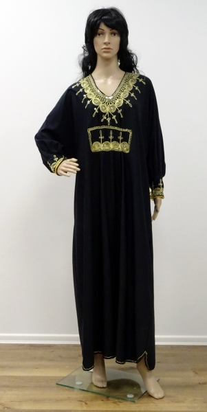 Kaftan, mit Pailetten, mit Arm, schwarz