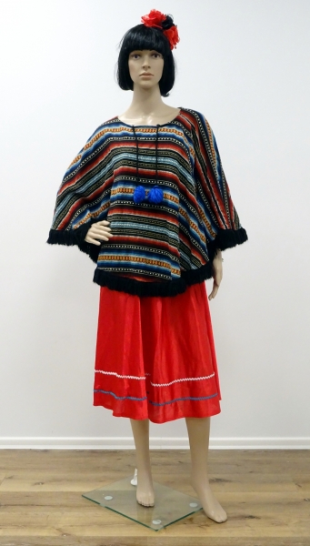 Mexikanerin, Poncho, Rock, Sombrero