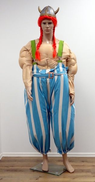 Obelix: Hose & Helm, dunkelblau-weiß