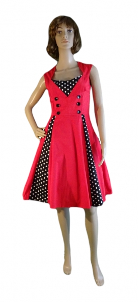 Kleid rot 50er