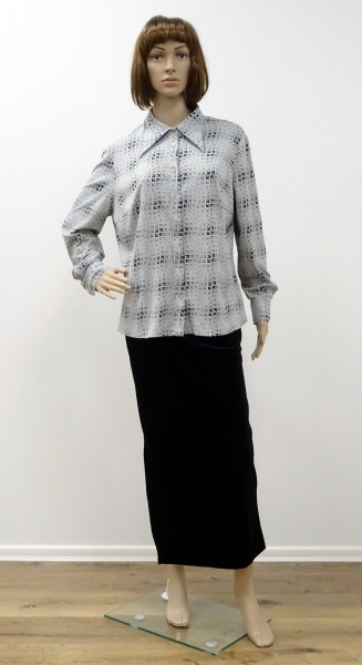 Bluse, grau, 70er Jahre