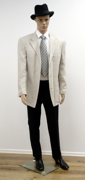 Jackett; Leinen, beige