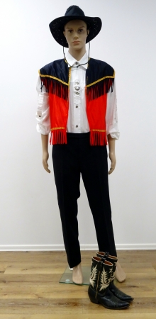 Cowboy-Weste, rot-schwarz