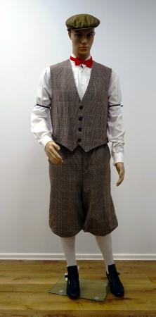 Knickerbocker, beige kariert, 50er Jahre