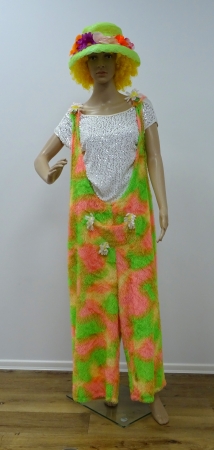 fransiger Overallanzug, (Flower), pink-grün-orange