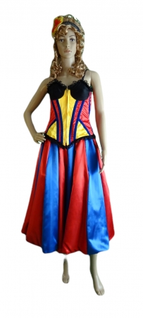 Can-Can (Mieder, Rock), rot-blau-gelb