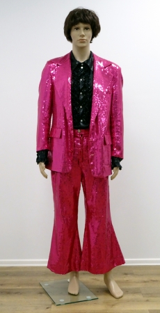 Disco-Anzug Jacke, pink Pailetten