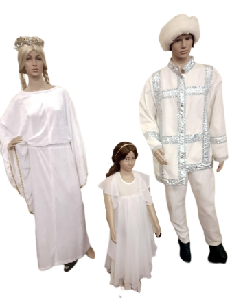 Engel Deluxe: Gewand (Fledermausärmel) mit Goldborte