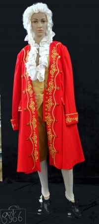 Jacke Marquis, rot mit Goldverzierung, rot-gold