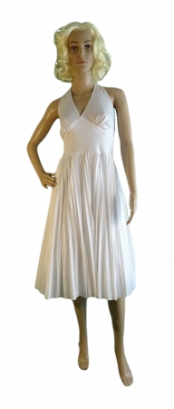 Kleid Marylin Monroe (Rockteil plissiert), weiss