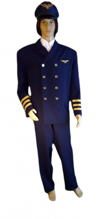 Flugkapitän: Jacke mit Hose, blau