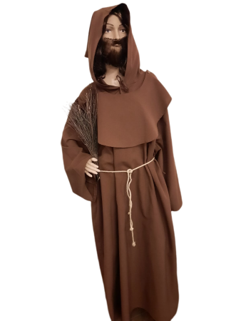 Mönch/ Knecht Ruprecht: Gewand braun mit Kragen