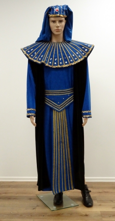 Pharao, mit Hut, blau-gold