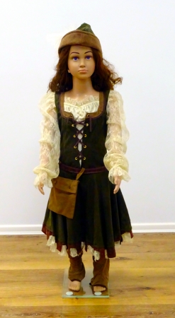 Robina Hood :Kleid,Stulpen,Hut,Gürtel,Geldbeutel, beige-braun