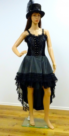 Saloonsängerin (Corsagenkleid), schwarz-weiß