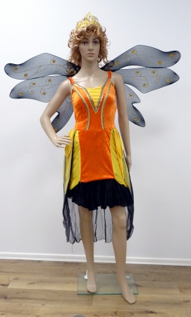 Schmetterling (Kleid), orange-gelb