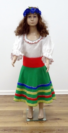 Bluse Kragen rot/silber