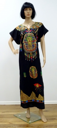 Kleid Pharao schwarz-gold mit Muster