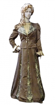 Emma Darwin: kurzgeschn. Jacke mit gebl. Reverse, Goldkn., braun