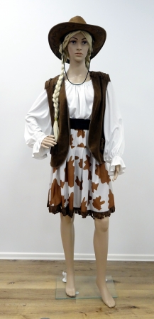 Cowboy Weste, Veloursamt, braun