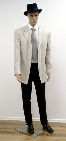 Jackett; Leinen, beige