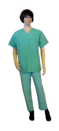 Arzt, Oberteil und Hose, grün