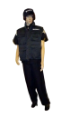 Security-Weste, dunkelblau, Kappe